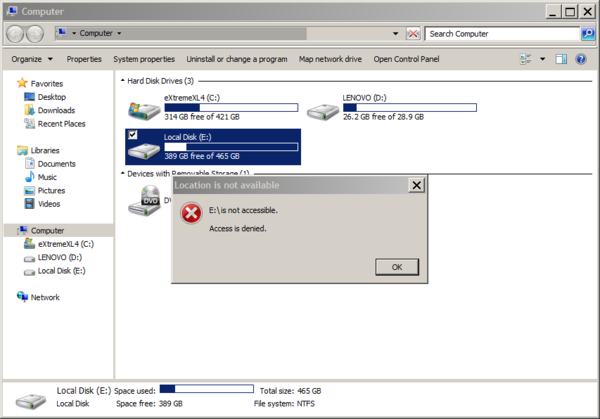  How to Fix ‘Inaccessible hard drives – Access is denied’ Error and Recover Data